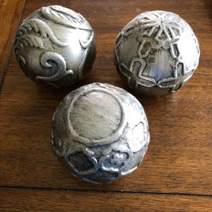 Silver Matt Decorative Glass Spheres